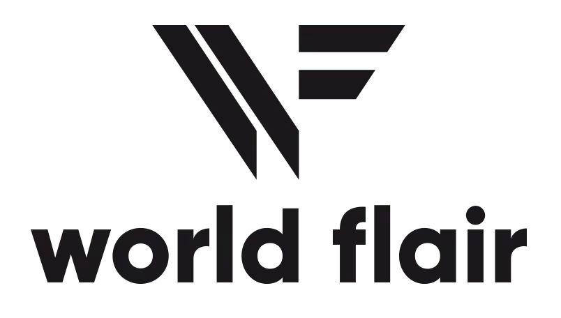 World Flair logo - black